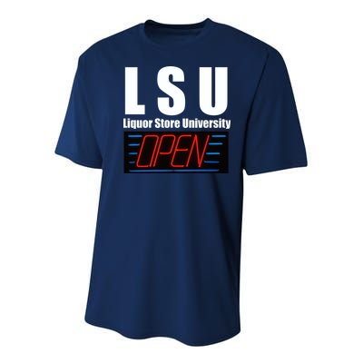 Liquor Store University LSU Funny Parody Youth Performance Sprint T-Shirt