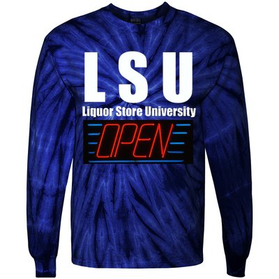 Liquor Store University LSU Funny Parody Tie-Dye Long Sleeve Shirt