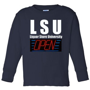 Liquor Store University LSU Funny Parody Toddler Long Sleeve Shirt