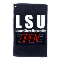 Liquor Store University LSU Funny Parody Golf Towel