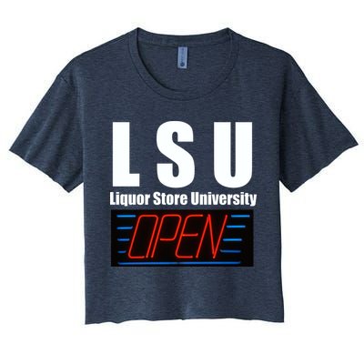 Liquor Store University LSU Funny Parody Crop Top