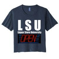 Liquor Store University LSU Funny Parody Crop Top