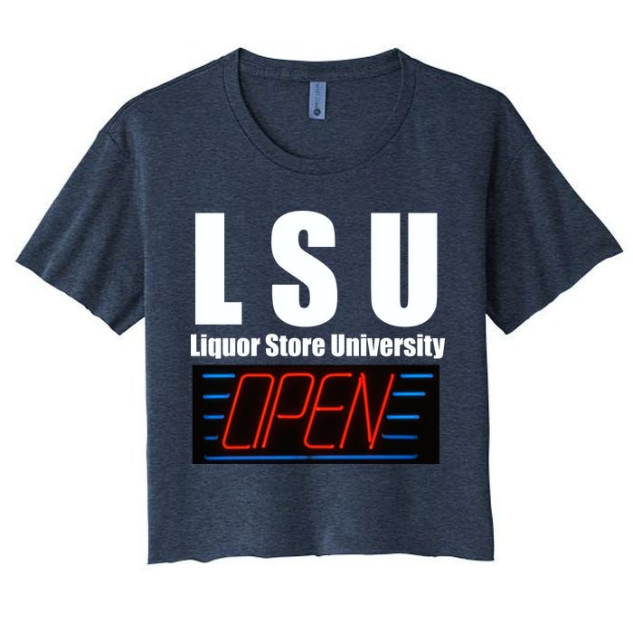 Liquor Store University LSU Funny Parody Crop Top