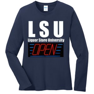 Liquor Store University LSU Funny Parody Ladies Long Sleeve Shirt