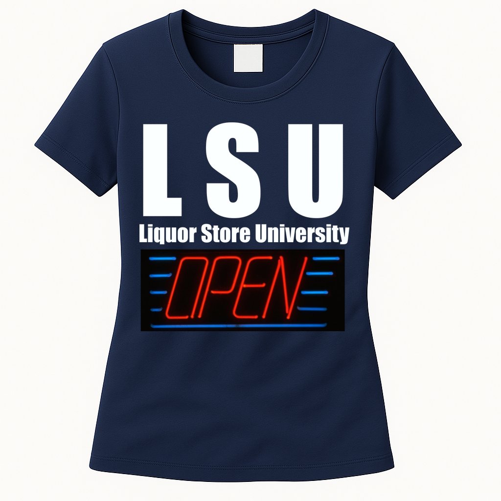 Liquor Store University LSU Funny Parody Womens T-Shirt