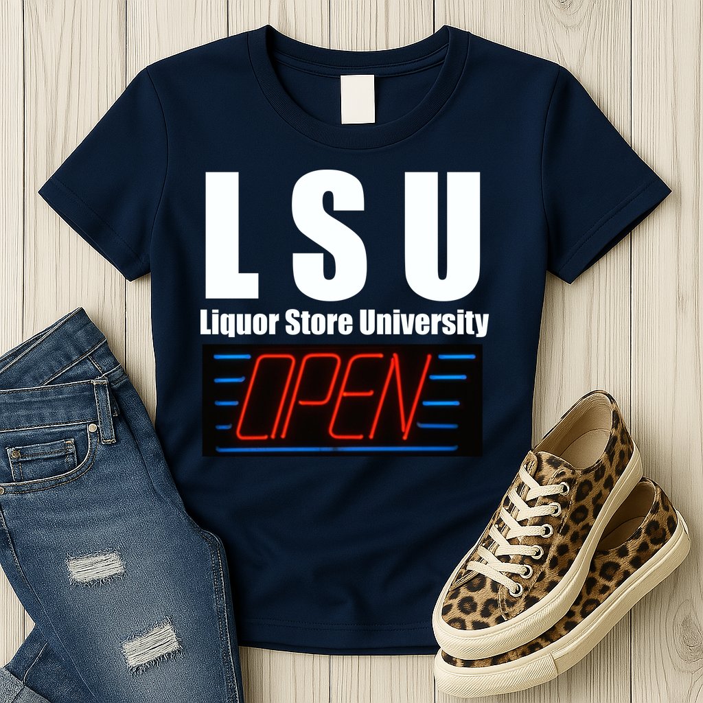 Liquor Store University LSU Funny Parody Womens T-Shirt
