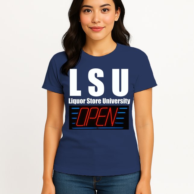 Liquor Store University LSU Funny Parody Womens T-Shirt