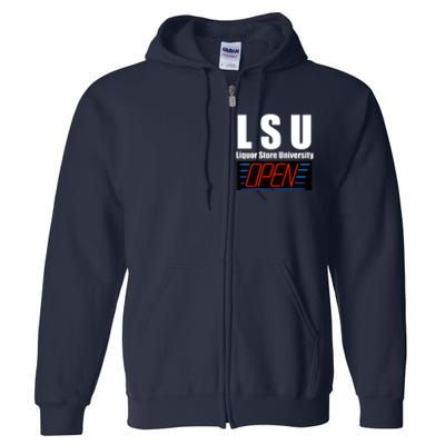 Liquor Store University LSU Funny Parody Full Zip Hoodie