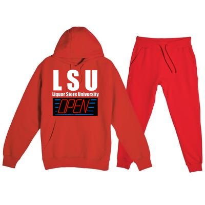 Liquor Store University LSU Funny Parody Premium Hooded Sweatsuit Set