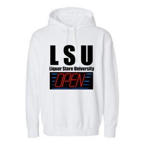 Liquor Store University LSU Funny Parody Garment-Dyed Fleece Hoodie