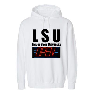 Liquor Store University LSU Funny Parody Garment-Dyed Fleece Hoodie