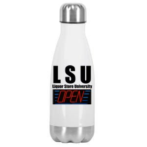 Liquor Store University LSU Funny Parody Stainless Steel Insulated Water Bottle