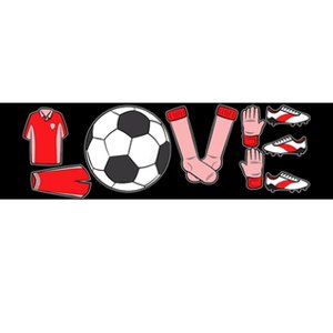 Love Soccer Valentines Day Sport Fan Lover Midfielder Goalie Bumper Sticker