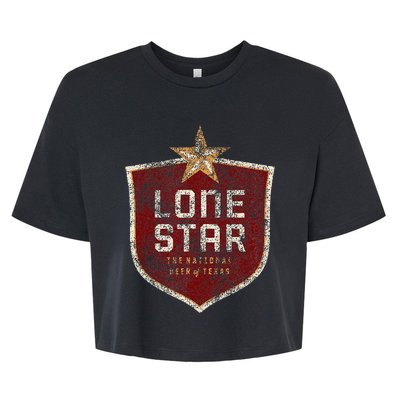 Lone Star Vintage Style Logo Bella+Canvas Jersey Crop Tee