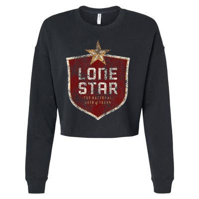 Lone Star Vintage Style Logo Cropped Pullover Crew