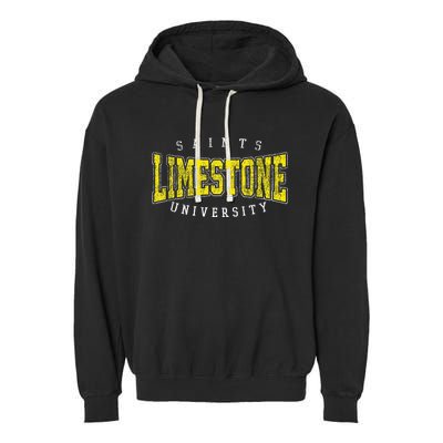 Limestone Saints Vintage College Athletic Garment-Dyed Fleece Hoodie