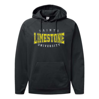 Limestone Saints Vintage College Athletic Performance Fleece Hoodie