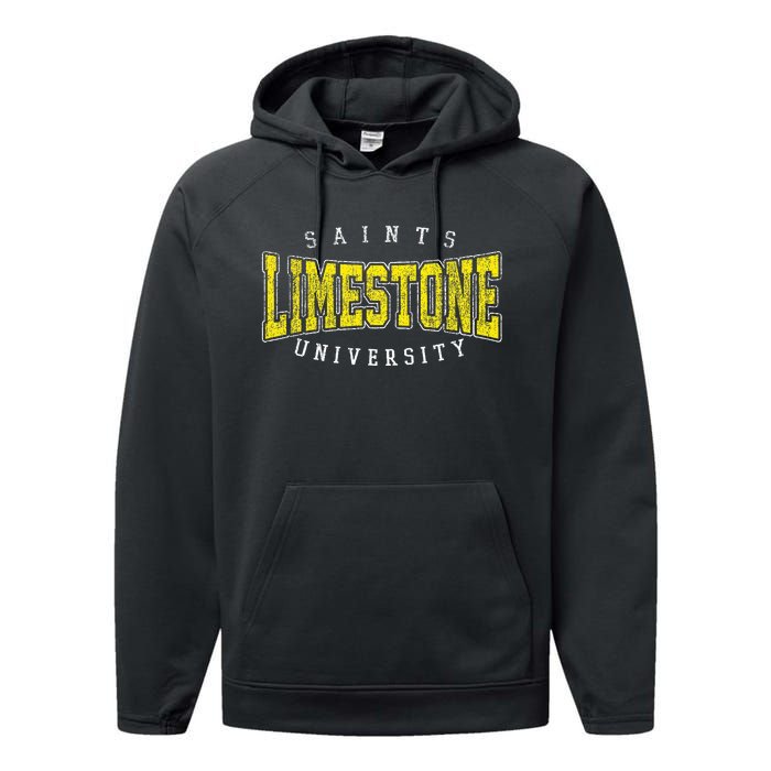 Limestone Saints Vintage College Athletic Performance Fleece Hoodie