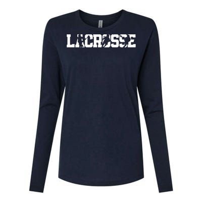 Lacrosse Stick Vintage Retro Gift Womens Cotton Relaxed Long Sleeve T-Shirt