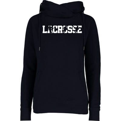 Lacrosse Stick Vintage Retro Gift Womens Funnel Neck Pullover Hood