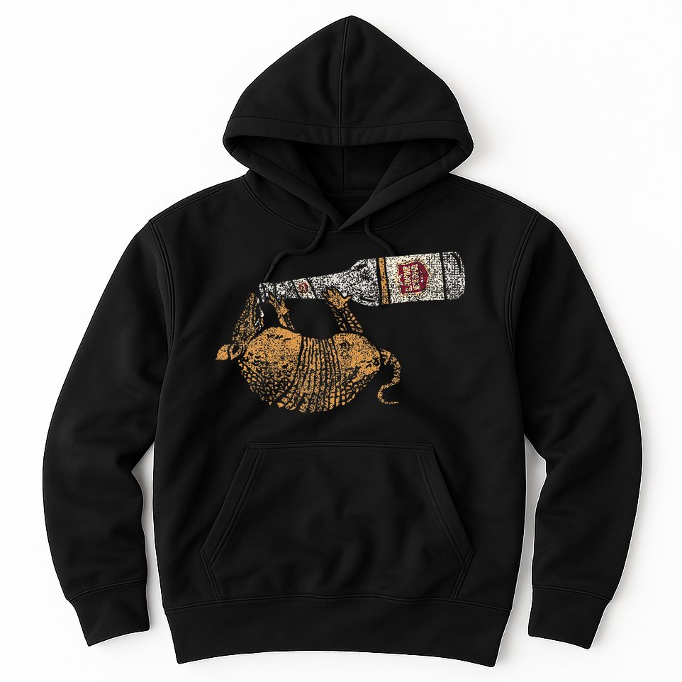 Lone Star Vintage Style Texas Armadillo Hoodie