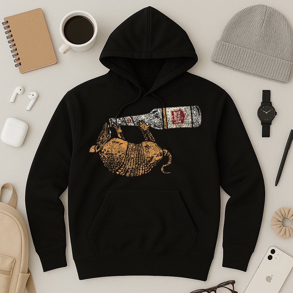 Lone Star Vintage Style Texas Armadillo Hoodie