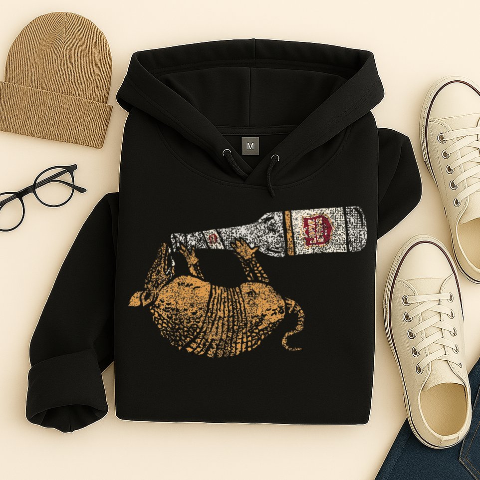Lone Star Vintage Style Texas Armadillo Hoodie