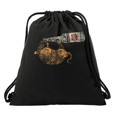 Lone Star Vintage Style Texas Armadillo Drawstring Bag