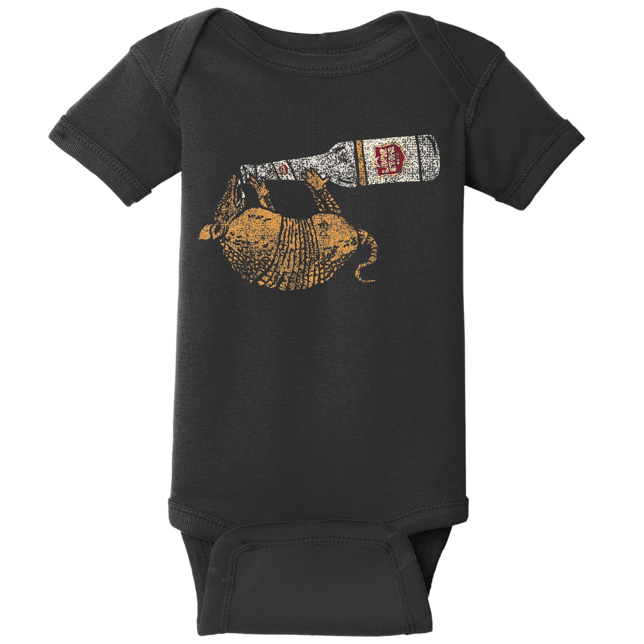 Lone Star Vintage Style Texas Armadillo Baby Bodysuit