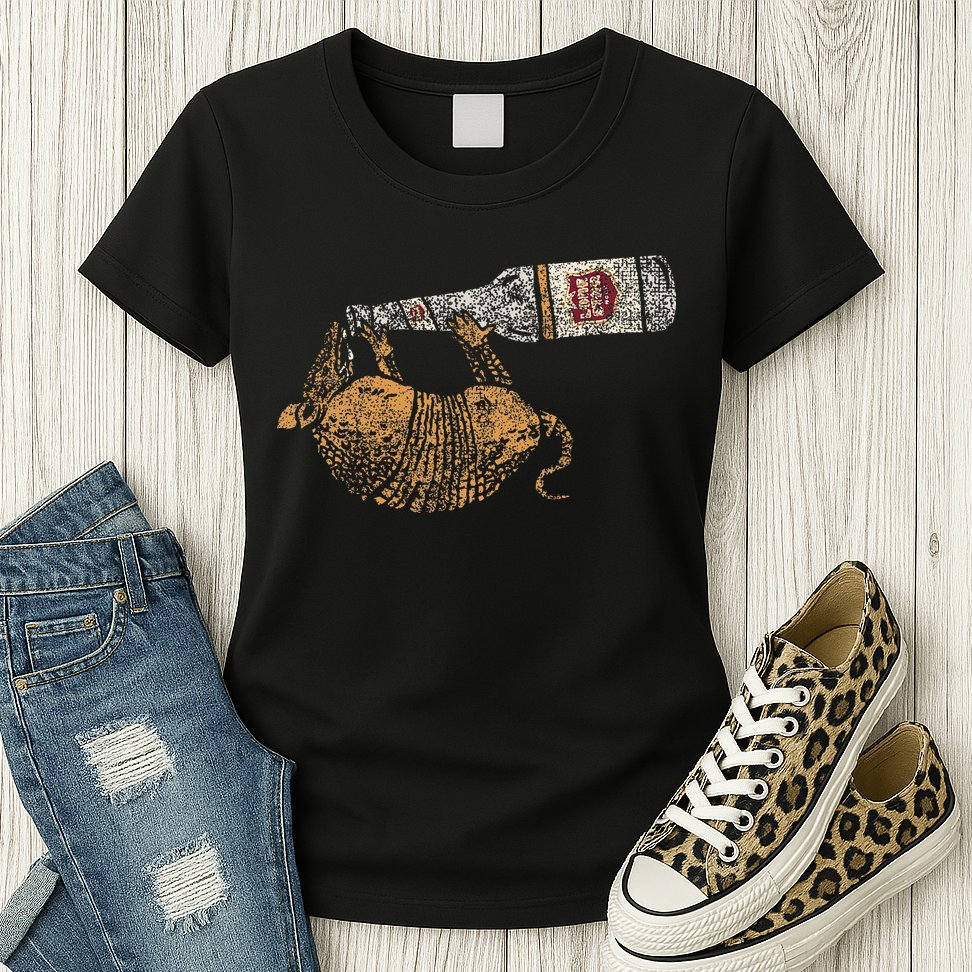 Lone Star Vintage Style Texas Armadillo Womens T-Shirt