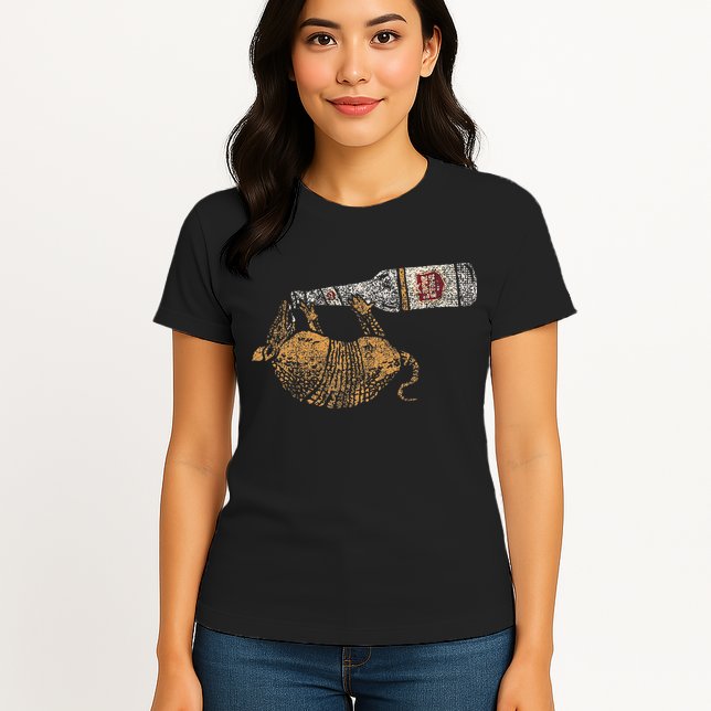 Lone Star Vintage Style Texas Armadillo Womens T-Shirt