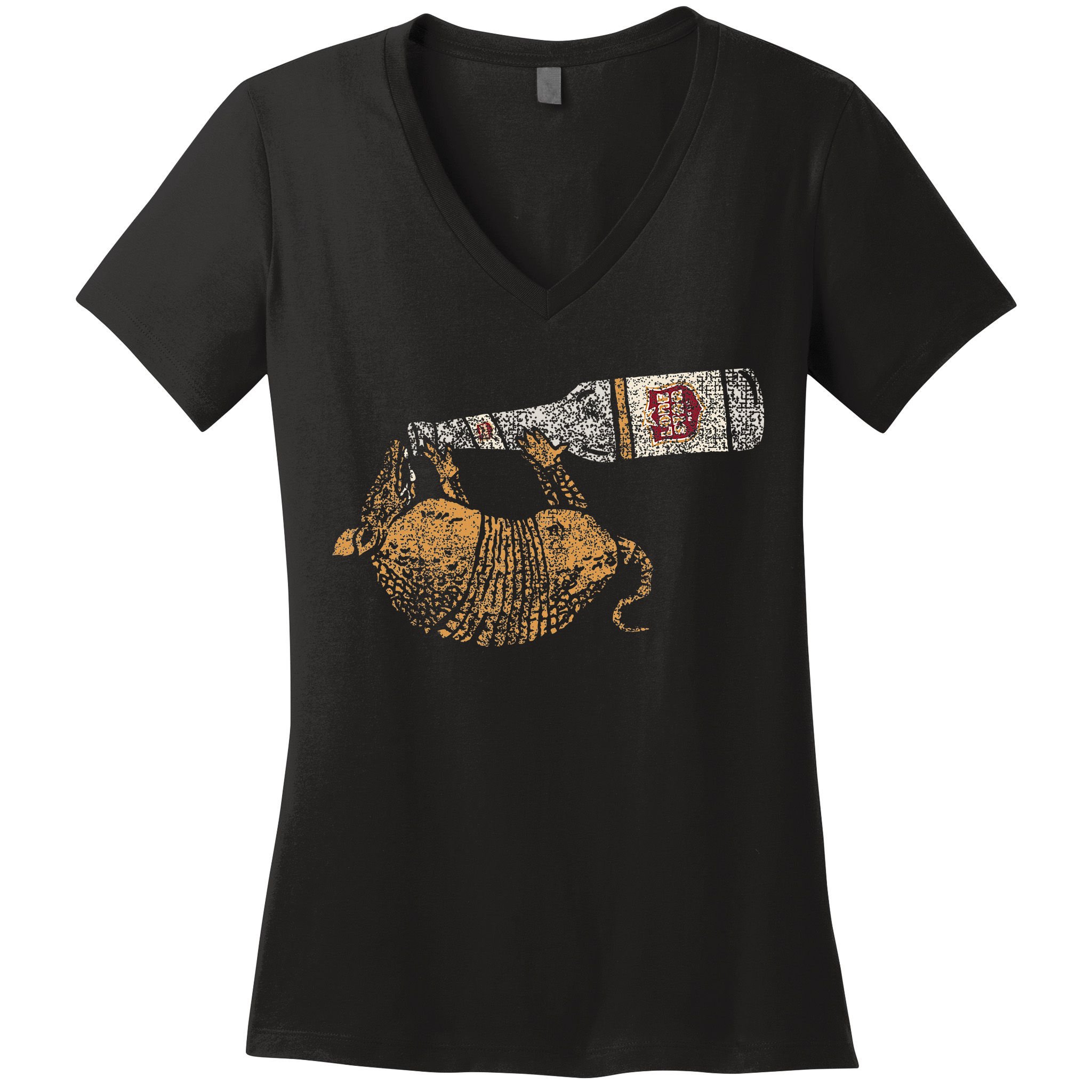 Lone Star Vintage Style Texas Armadillo Women's V-Neck T-Shirt