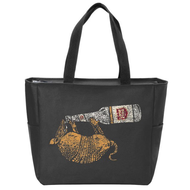 Lone Star Vintage Style Texas Armadillo Zip Tote Bag