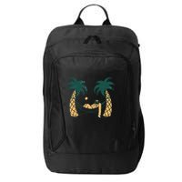 Lazy Sloth Vacation Palm Tree City Backpack