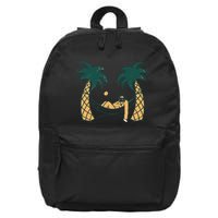 Lazy Sloth Vacation Palm Tree 16 in Basic Backpack