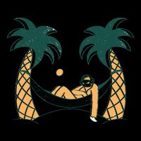 Lazy Sloth Vacation Palm Tree 16 in Basic Backpack