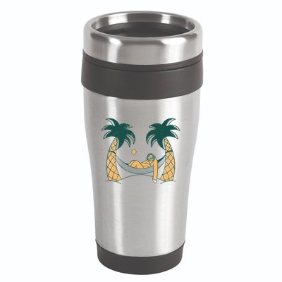 Lazy Sloth Vacation Palm Tree 16oz Travel Tumbler