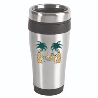 Lazy Sloth Vacation Palm Tree 16oz Travel Tumbler