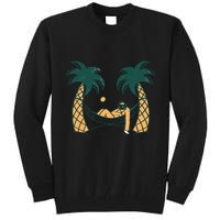 Lazy Sloth Vacation Palm Tree Tall Sweatshirt