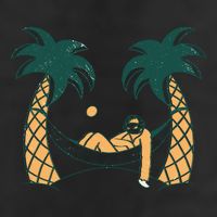 Lazy Sloth Vacation Palm Tree 25L Jumbo Tote