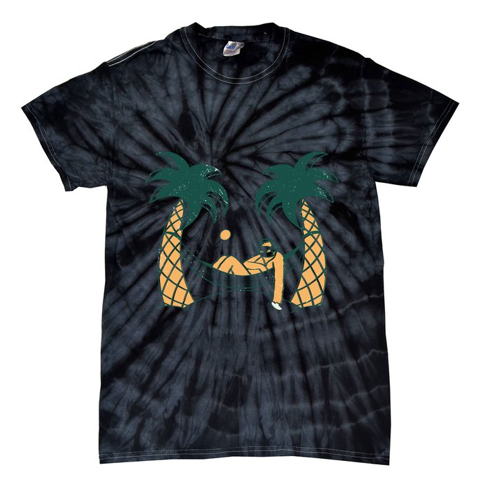 Lazy Sloth Vacation Palm Tree Tie-Dye T-Shirt