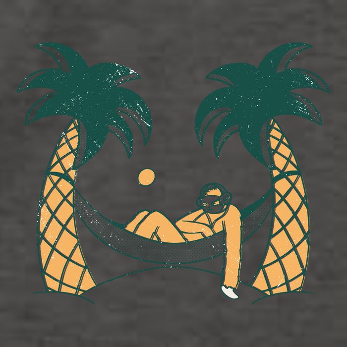 Lazy Sloth Vacation Palm Tree Vector Backpack