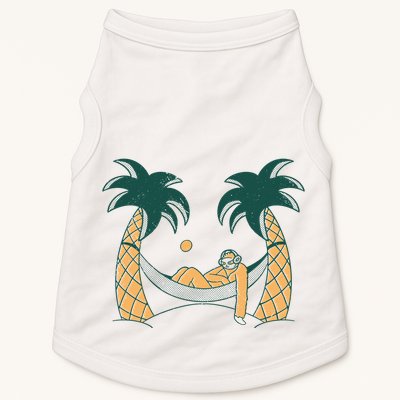 Lazy Sloth Vacation Palm Tree Doggie Tank