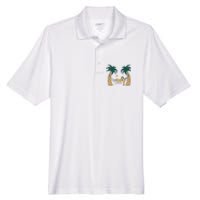 Lazy Sloth Vacation Palm Tree Men's Origin Performance Pique Polo