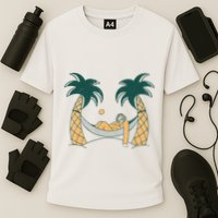 Lazy Sloth Vacation Palm Tree Performance Shirt