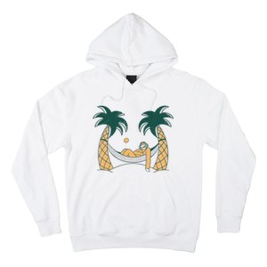 Lazy Sloth Vacation Palm Tree Hoodie