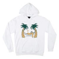 Lazy Sloth Vacation Palm Tree Hoodie