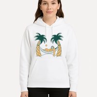 Lazy Sloth Vacation Palm Tree Hoodie
