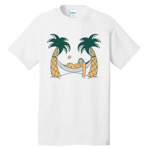 Lazy Sloth Vacation Palm Tree Tall T-Shirt