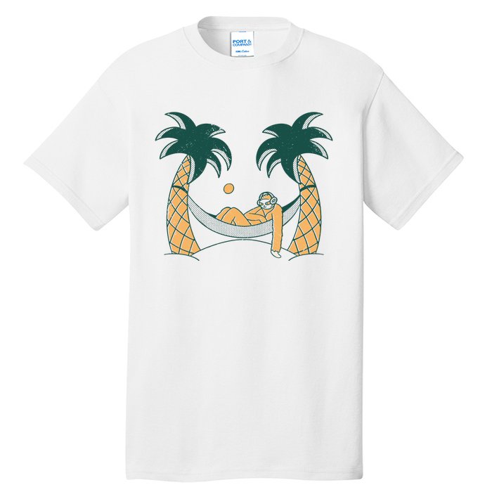 Lazy Sloth Vacation Palm Tree Tall T-Shirt